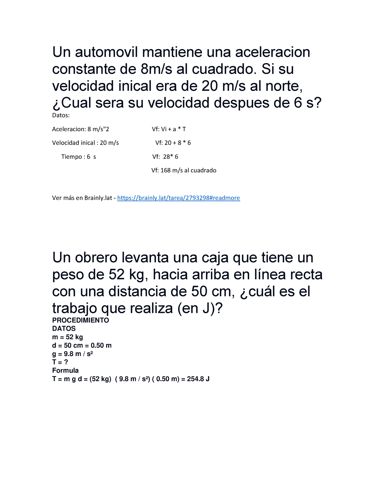 374893163 Problemas De Mecanic - Un Automovil Mantiene Una Aceleracion ...