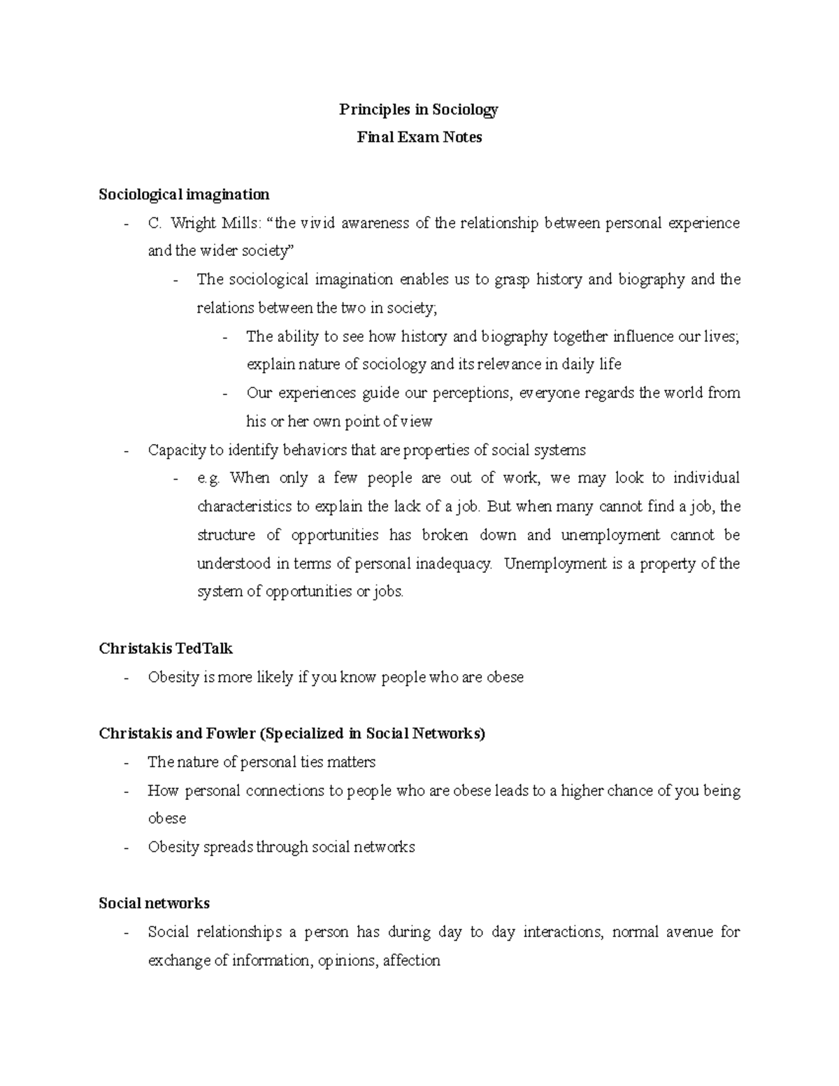 Princ Socio Final Study Guide - Principles In Sociology Final Exam ...