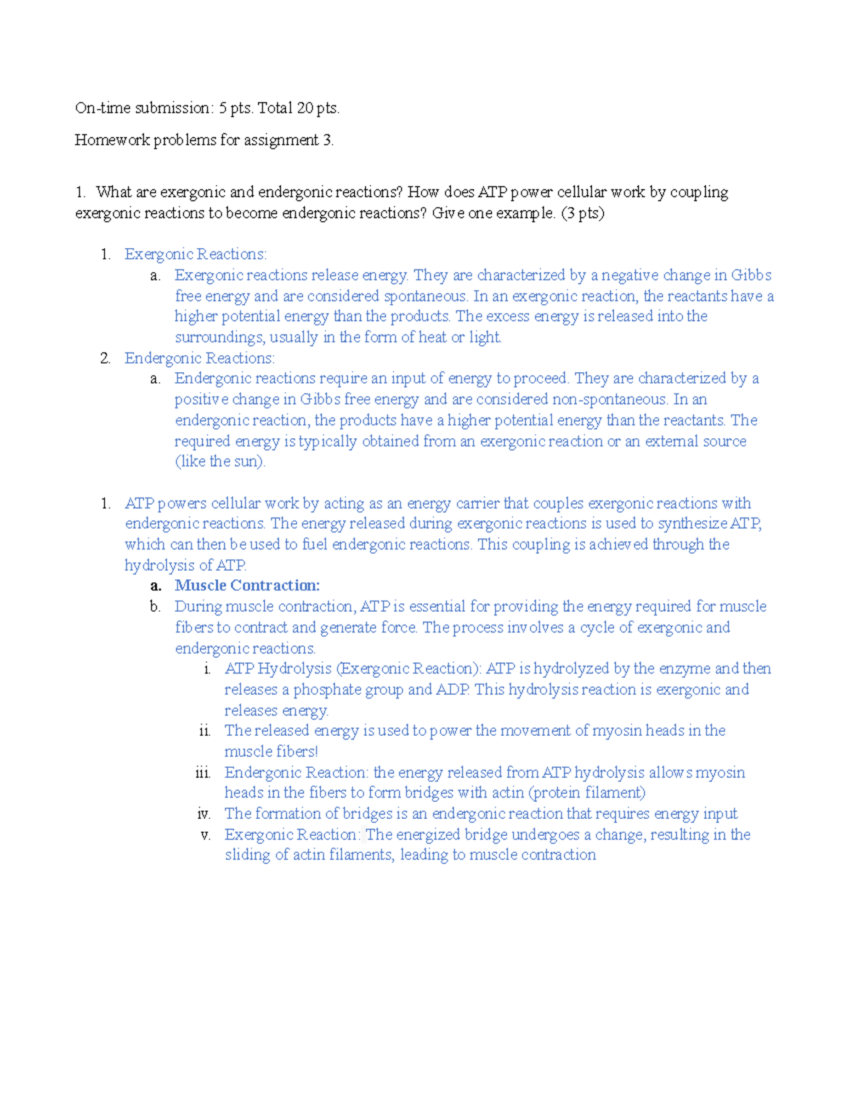 Homework 3- Done - Summer BIOL 1201 LSU ANSWERS TO HW 3. You Will Want ...