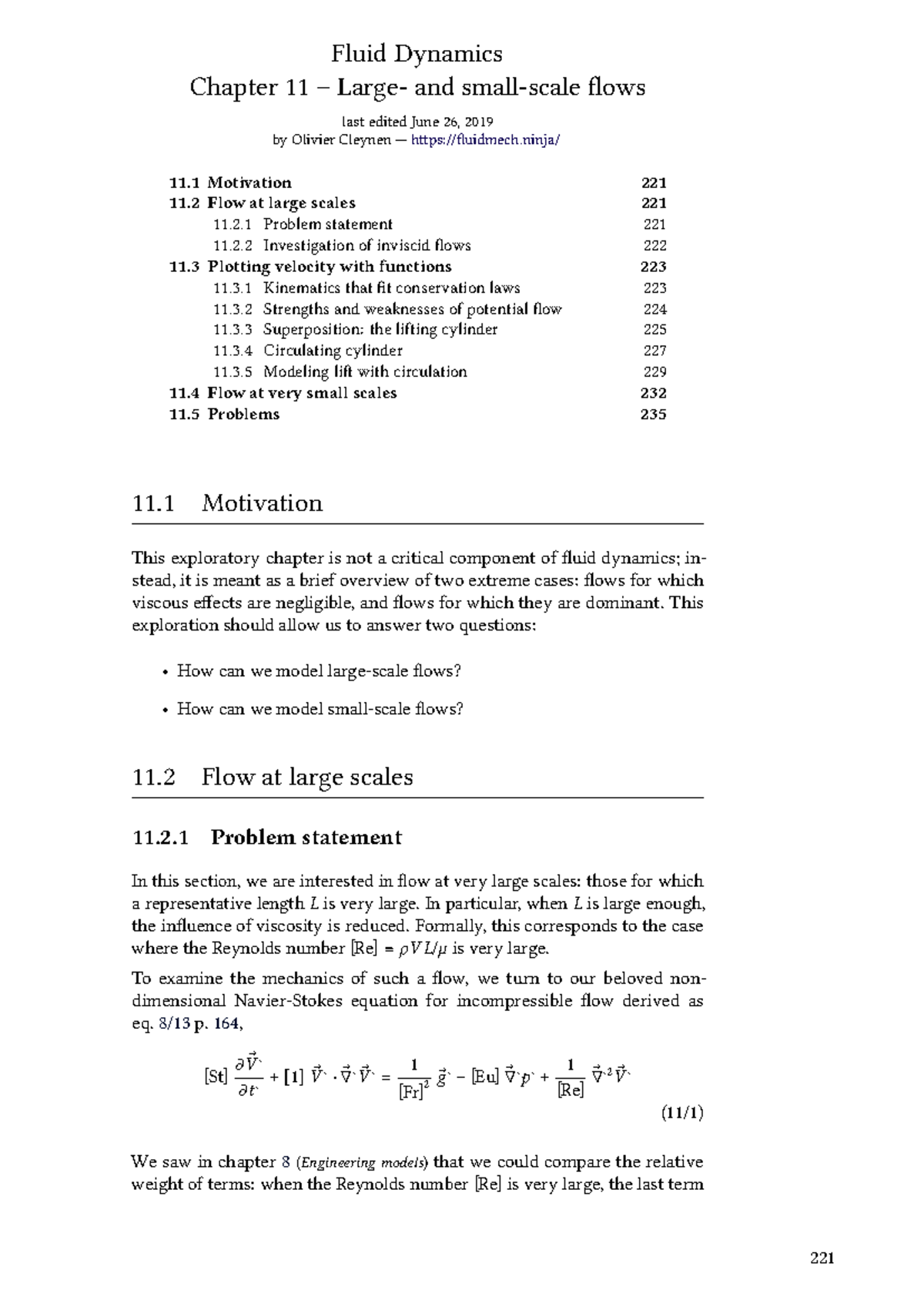 Fluidos dinamicos - Fluid Dynamics Chapter 11 – Large- and small-scale ...
