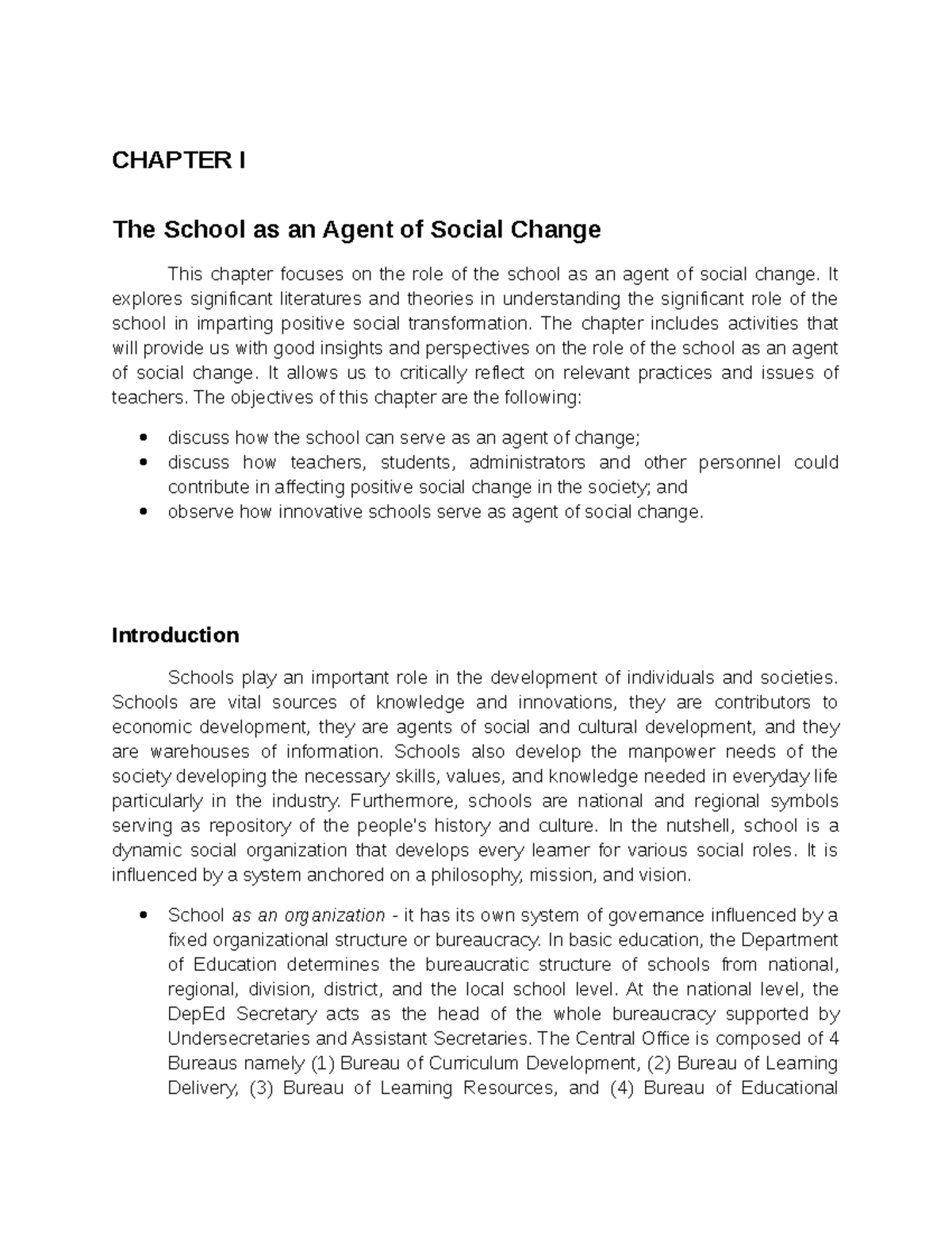 Chapter 1 - Mathematics in Modern World - CHAPTER I The School as an ...