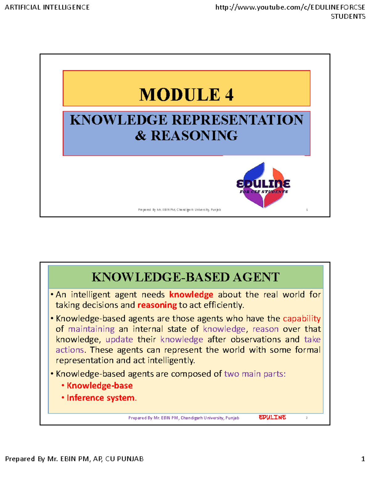 Module 4 Artificial Intelligence - STUDENTS MODULE 4 KNOWLEDGE ...