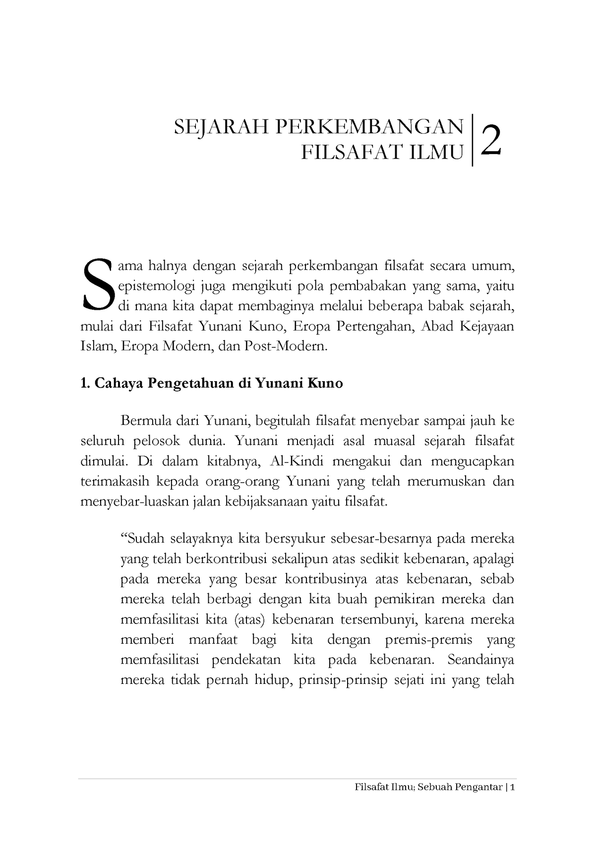 02. Sejarah Perkembangan Filsafat ILMU - Filsafat Ilmu; Sebuah ...