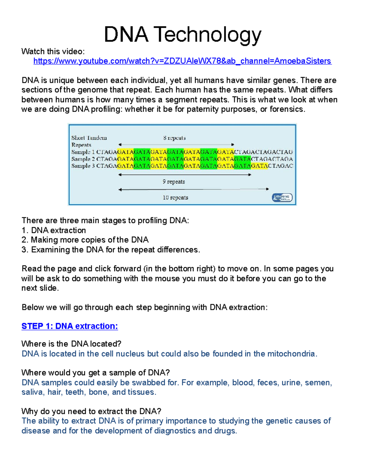DNA Techology and Gel Electrophoresis from Forensics DNA Technology