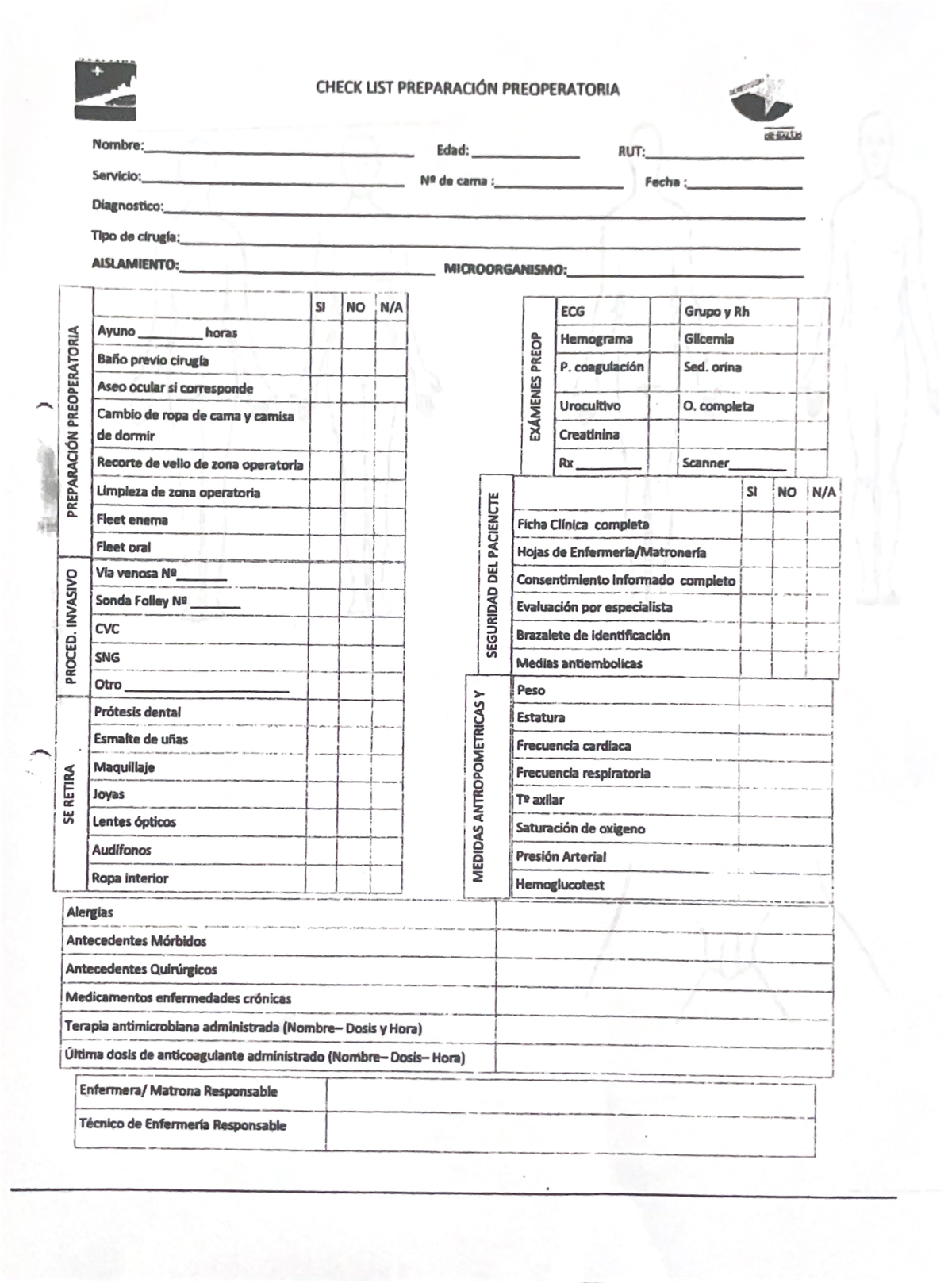 Preoperatorio - Gestion del Cuidado 1 - Studocu