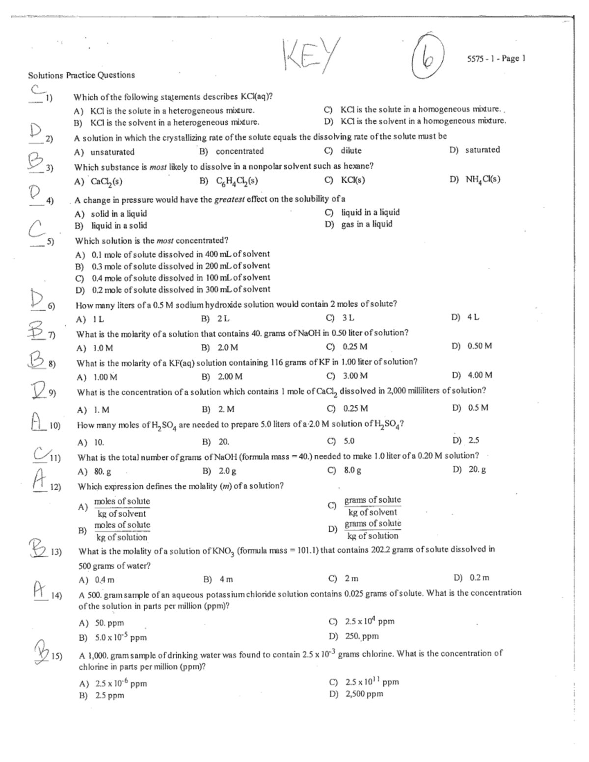 Solution practice answer sheet - MATH 1500 - Studocu
