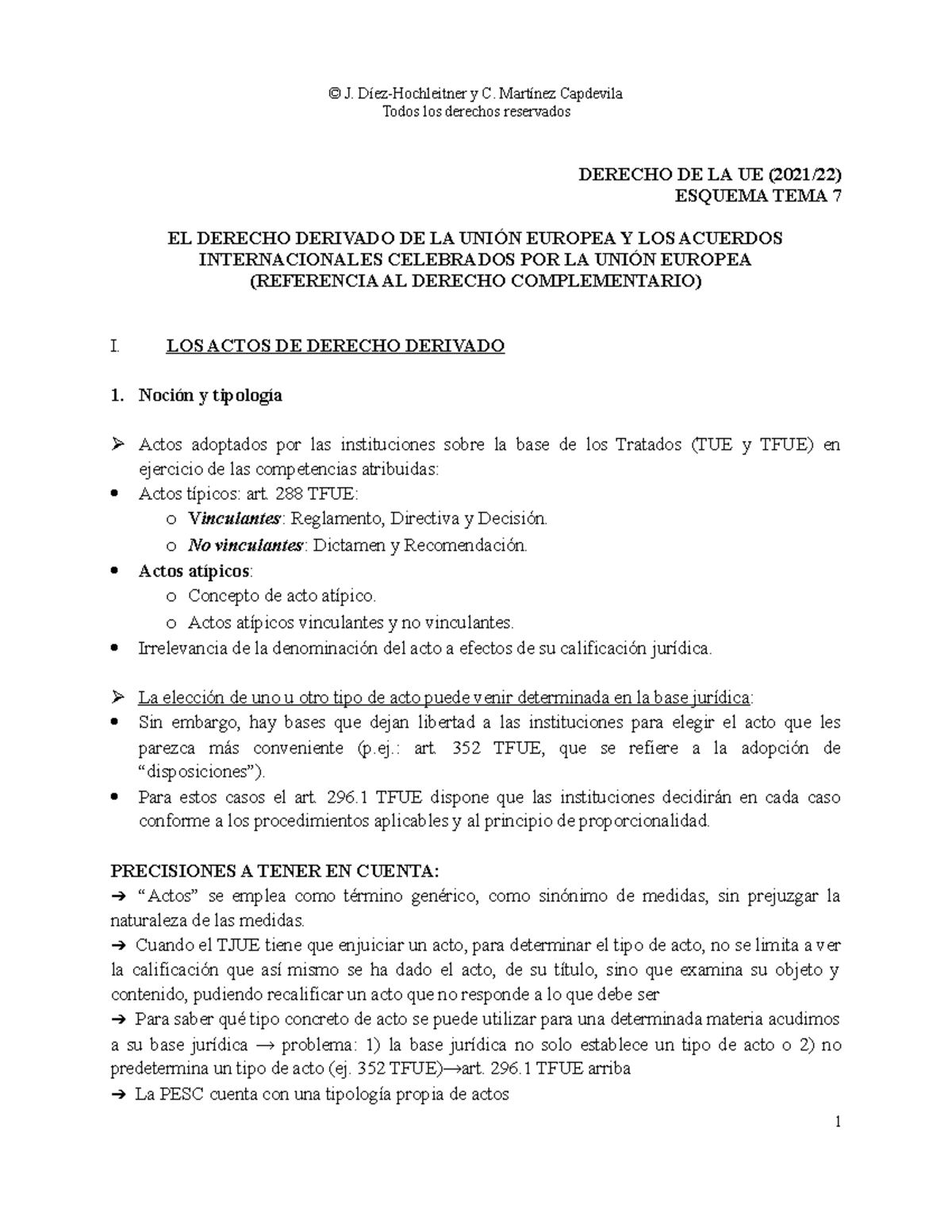 DºUE TEMA 7 - Derecho de la Unión Europea CON CARMEN AUTÓNOMA TEMA 7 ...