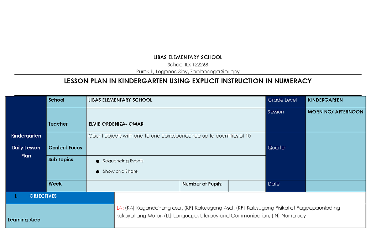 Third Grading Co Numeracy - LIBAS ELEMENTARY SCHOOL School ID: 12 2268 ...