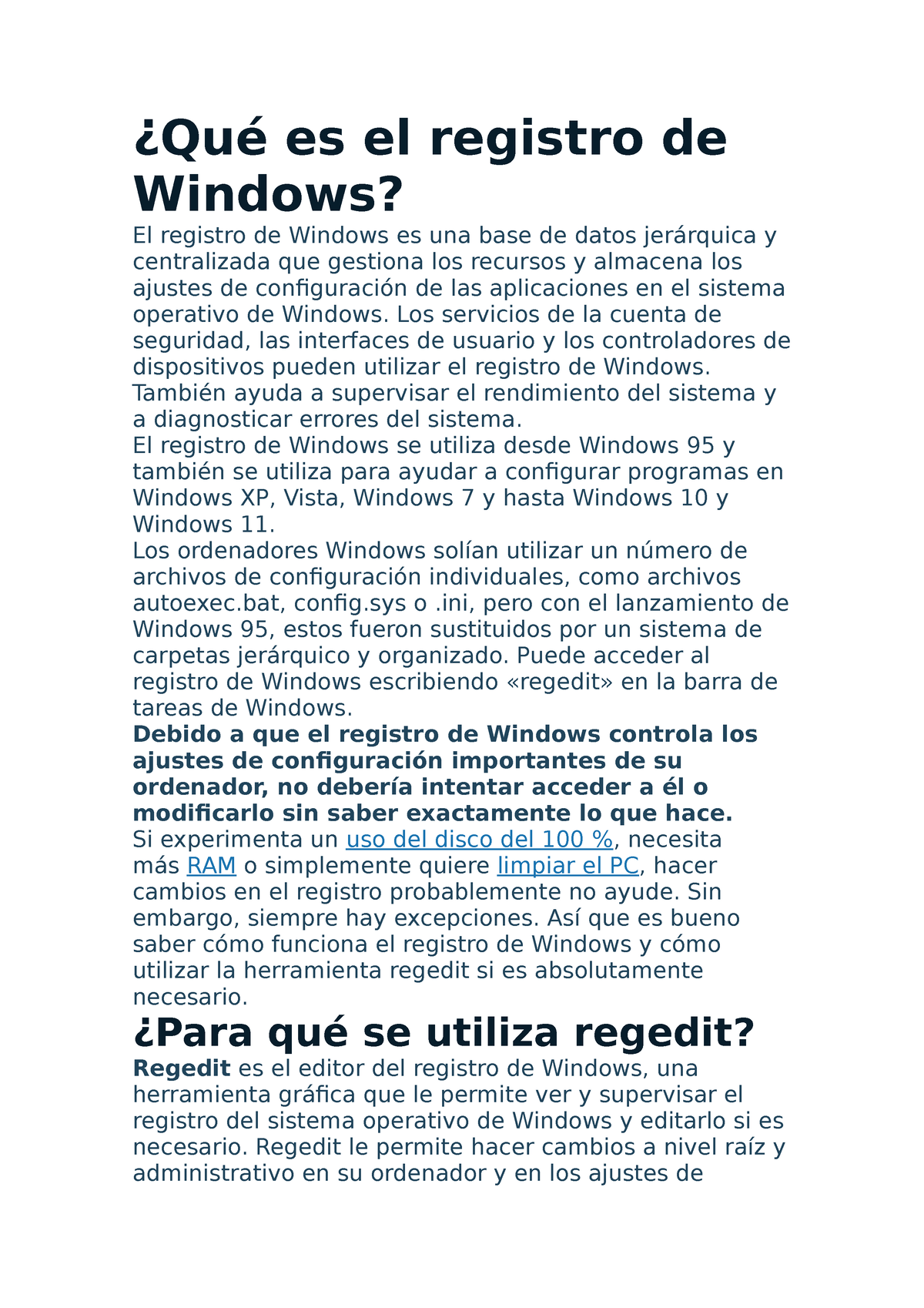 Qué Es El Registro De Windows ¿qué Es El Registro De Windows El Registro De Windows Es Una 2143