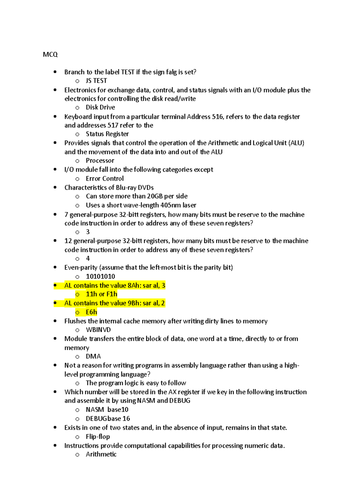 COS2621 Study Notes Summary Computer Organisation And Architecture