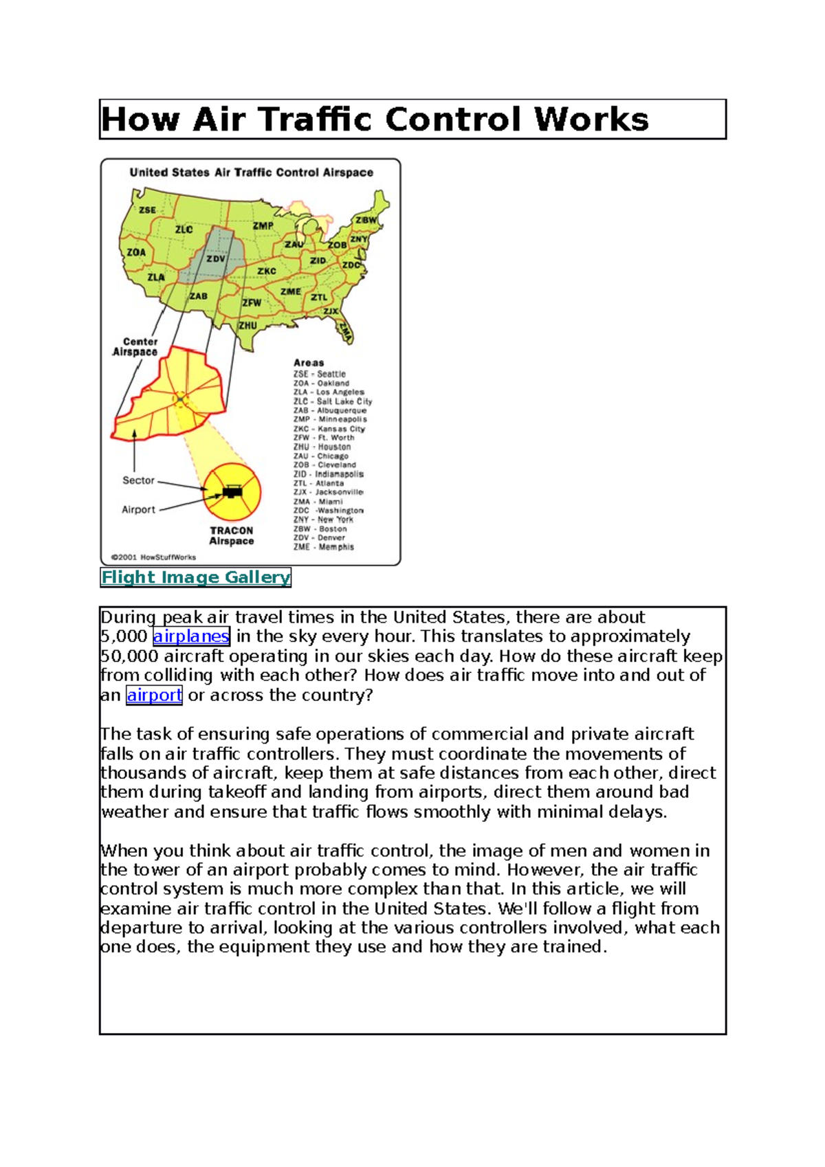 How Air Traffic Control work How Air Traffic Control Works Flight