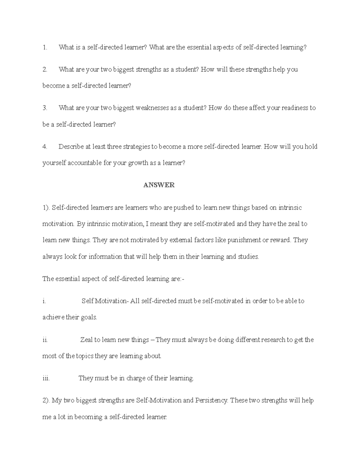 Written Assignment Week 5 What Is A Self directed Learner What Are self-reports-pdf-self-report-study-validity-statistics