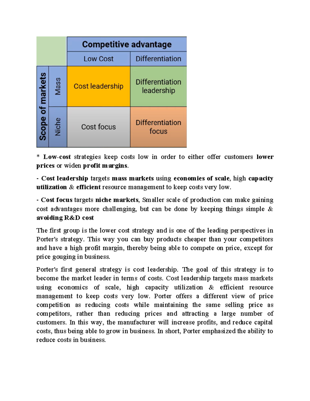 Strategies - hay hay hay - Low-cost strategies keep costs low in order ...