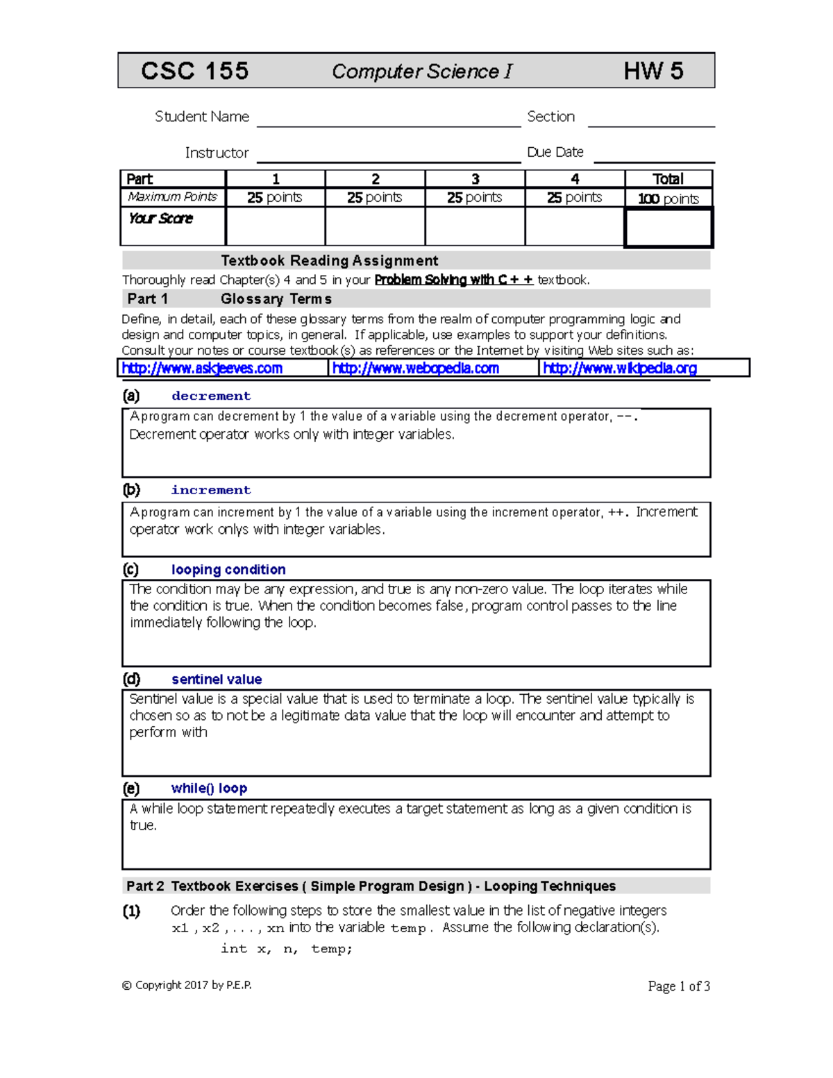 assignment science computer sc025