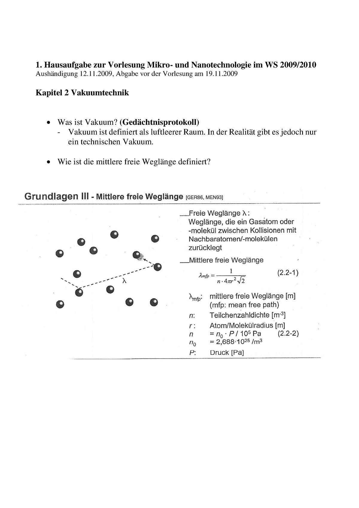 Altklausur Von Mikro- Und Nanotechnologie Mit Musterlösung ...