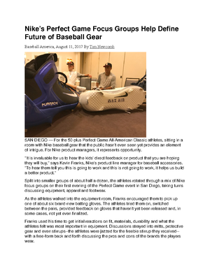 Nike's Perfect Game Focus Groups Help Define Future of Baseball Gear —  College Baseball, MLB Draft, Prospects - Baseball America