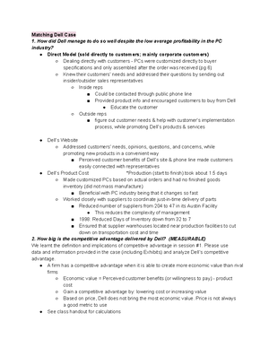 matching dell case study solution