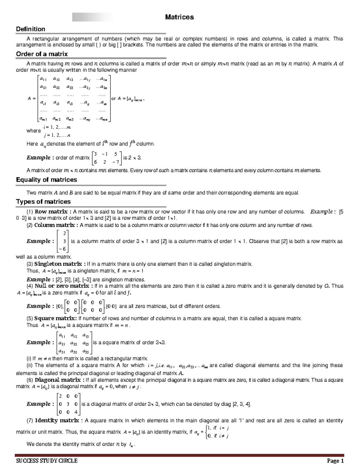 Matrices fdf Matrices Definition A rectangular arrangement of