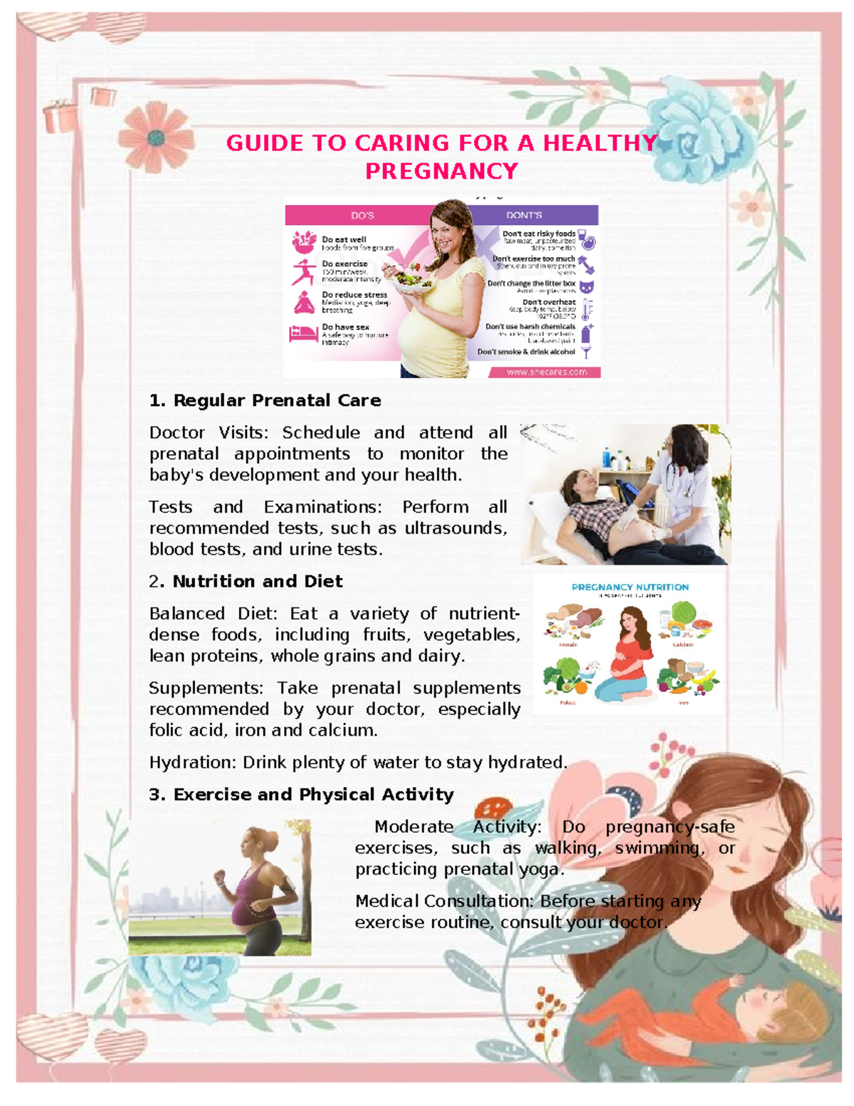Guide TO Caring FOR A Healthy Pregnancy - GUIDE TO CARING FOR A HEALTHY ...