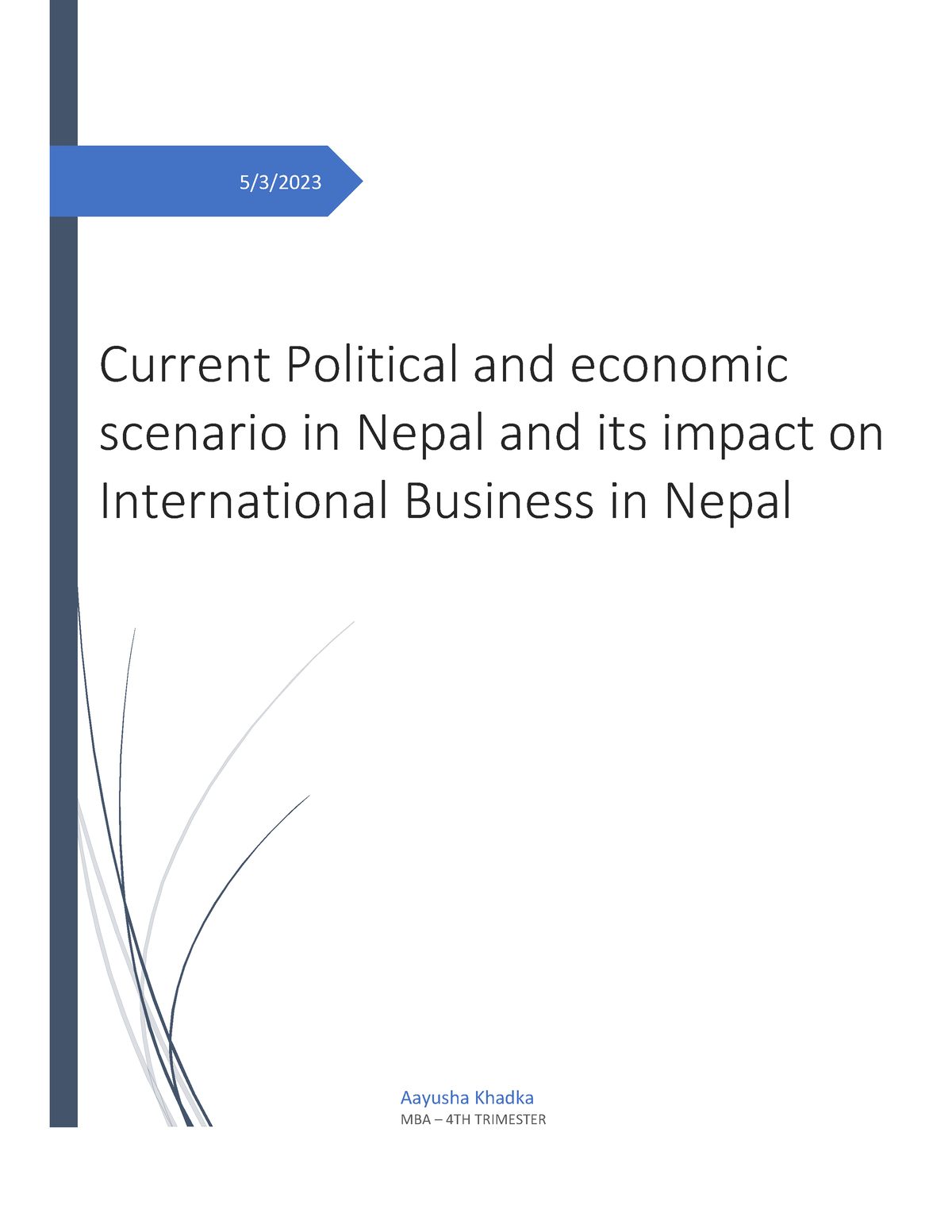 essay about economic crisis in nepal