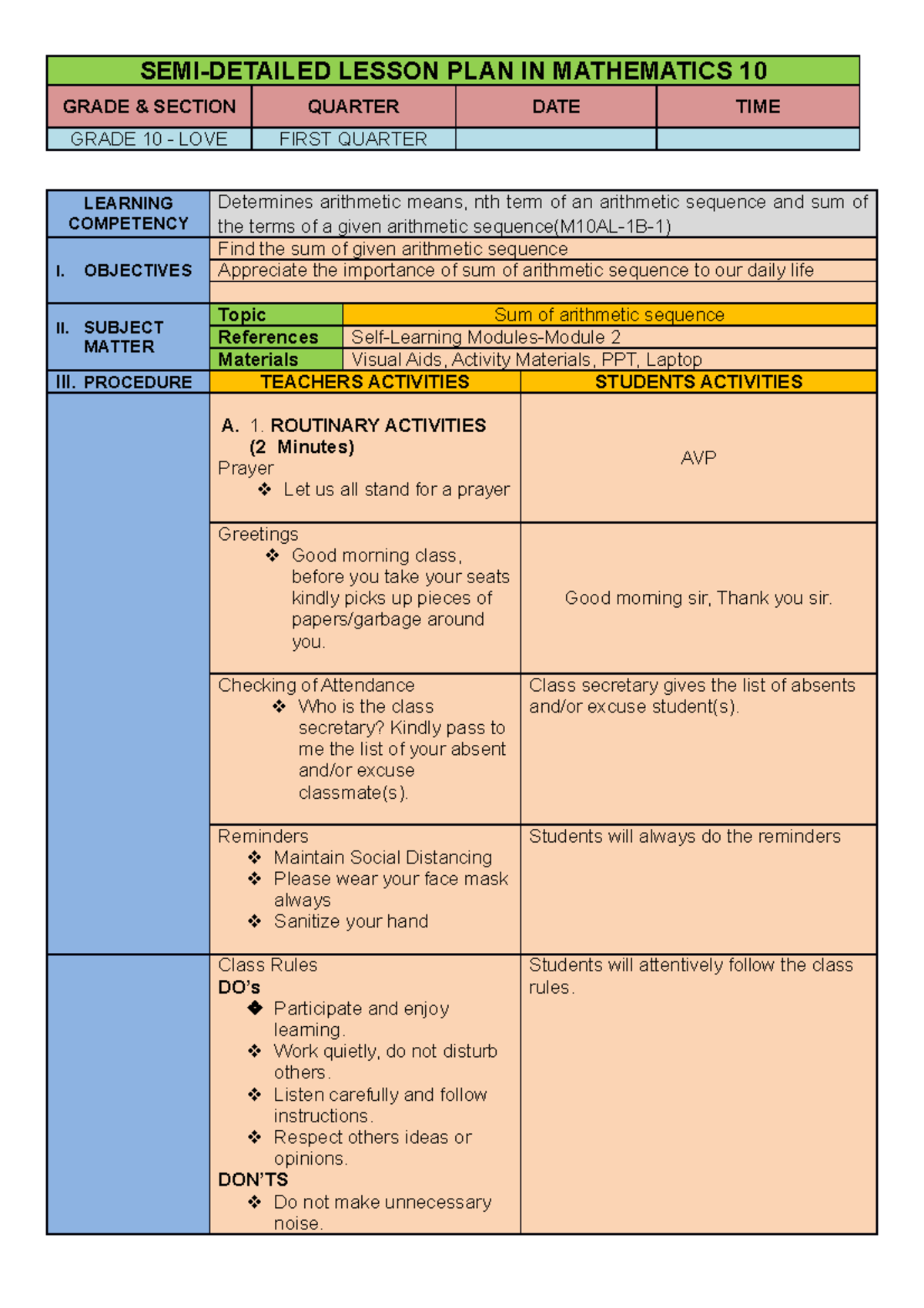 sum-of-arithmetic-sequence-semi-detailed-lesson-plan-in-mathematics