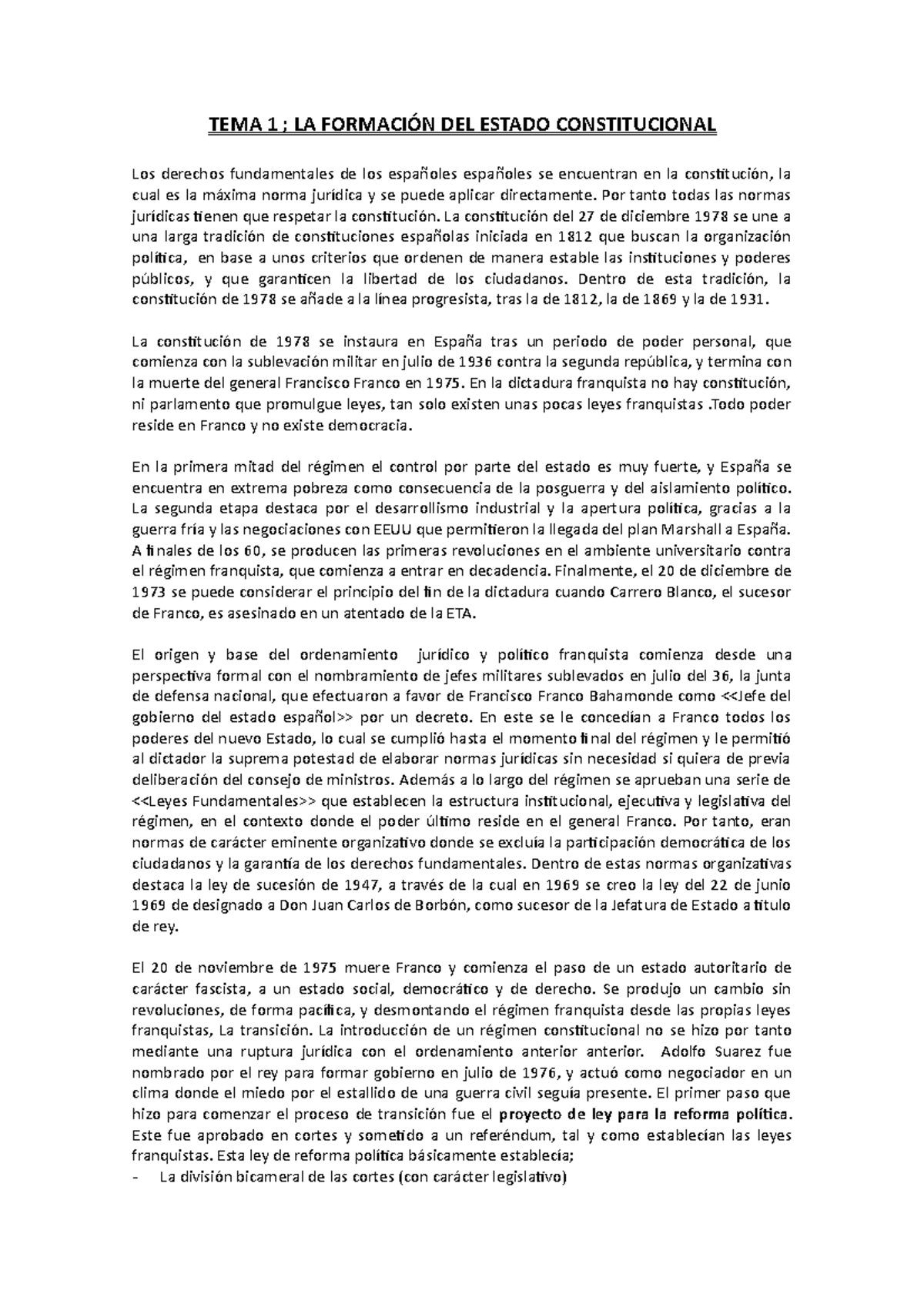 TEMA 1 - derecho constitucional uam - TEMA 1 ; LA FORMACIÓN DEL ESTADO ...