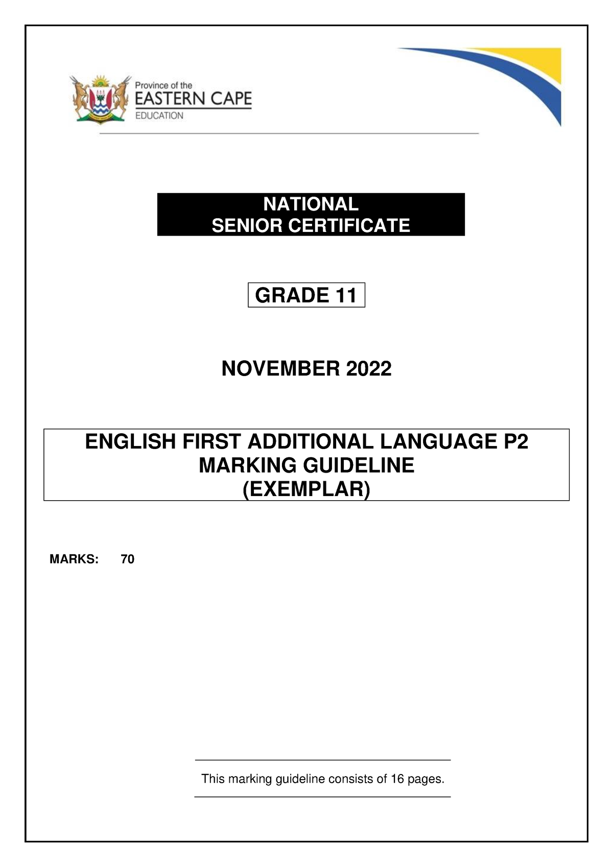 Engfal P2 GR11 MEMO NOV2022 NATIONAL SENIOR CERTIFICATE GRADE 1 1   Thumb 1200 1697 