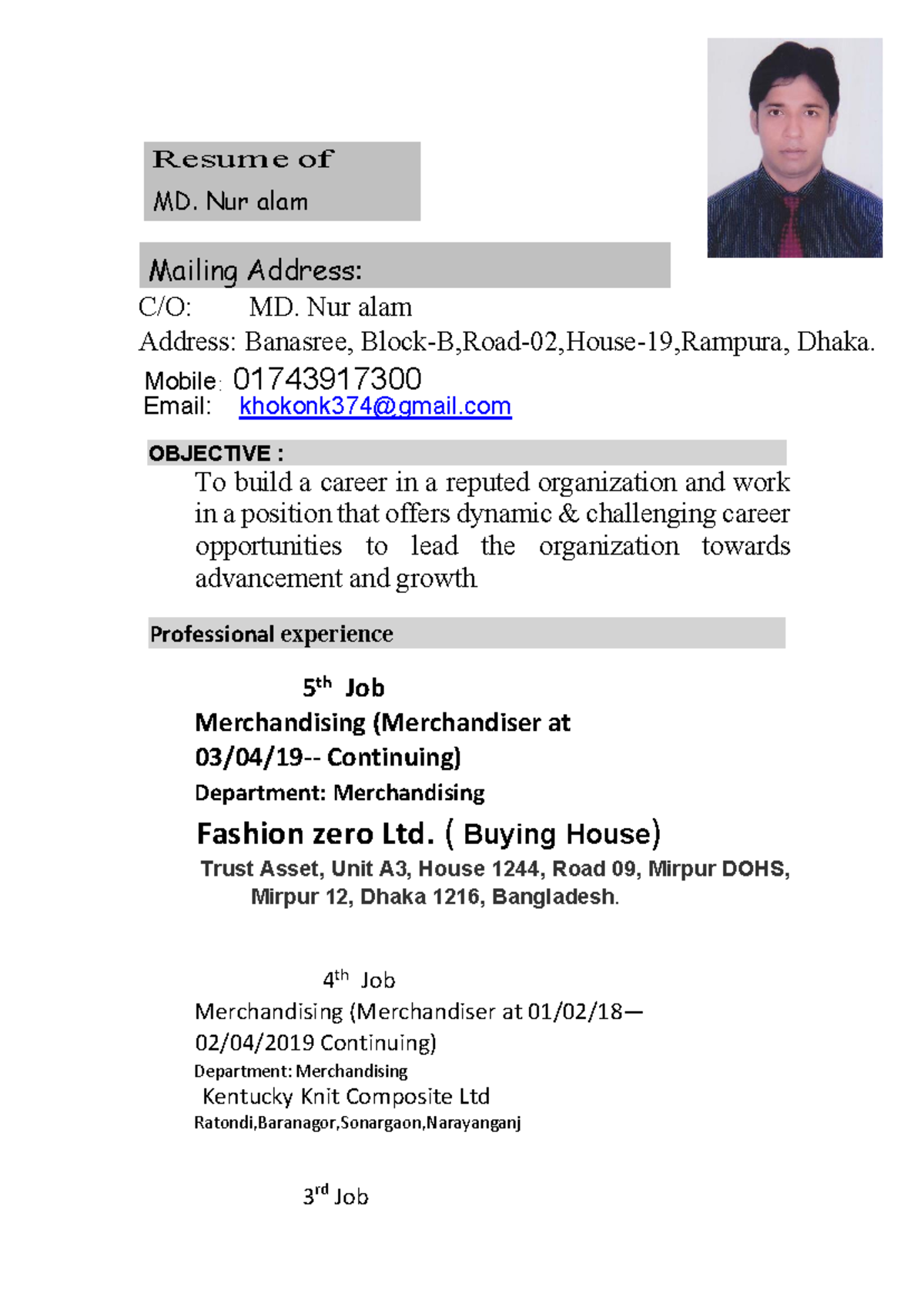 Md.Nur Alam Details - Human Resource Management - NSU - Studocu