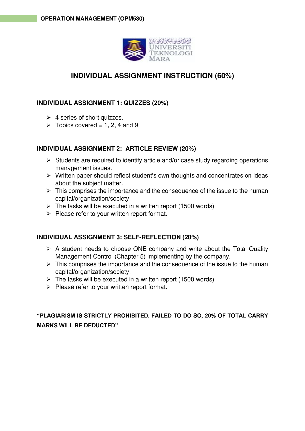 opm530 individual assignment infographic