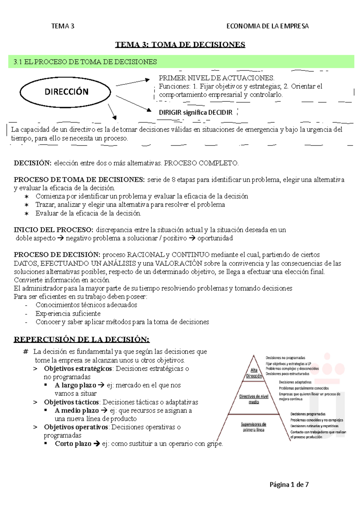 Tema 3 - Toma de Decisiones - TEMA 3: TOMA DE DECISIONES 3 EL PROCESO ...