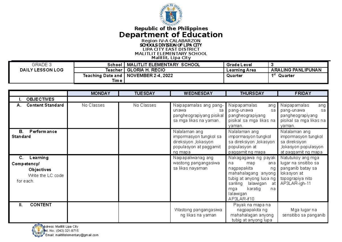 Dll AP q1 week 10 - thanks - Department of Education Region IV-A ...