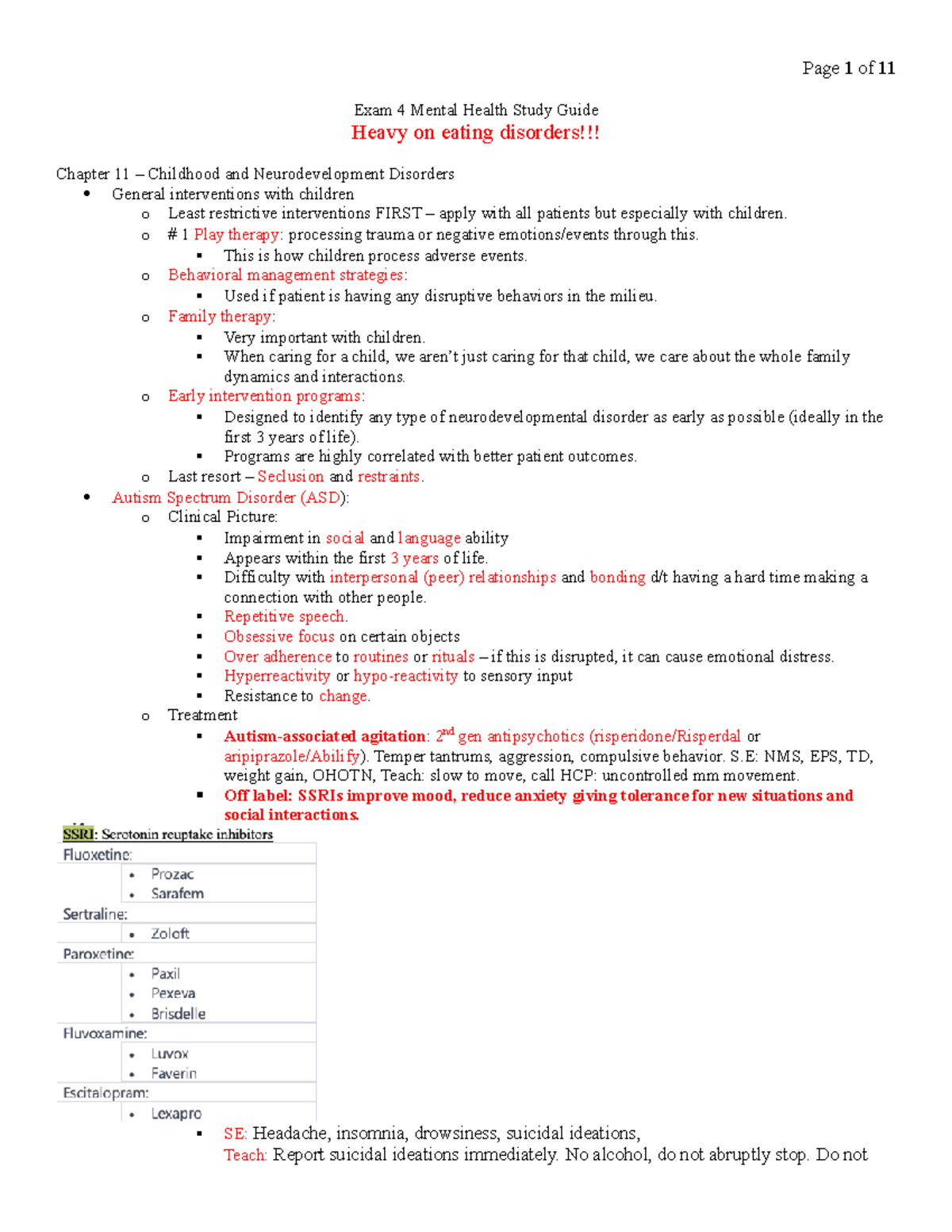Exam 4 Mental Health Study Guide Answers - Exam 4 Mental Health Study ...