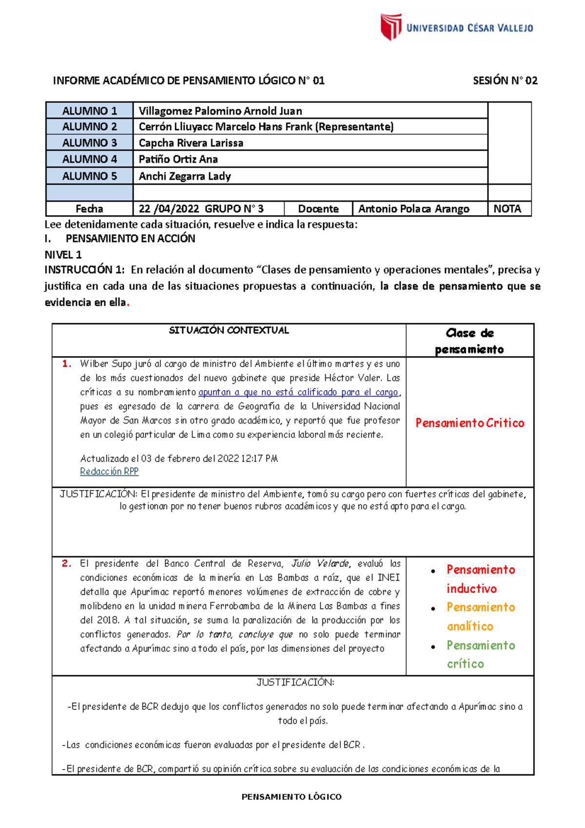 Informe Espero Te Ayude Suerte Informe Semanal N Nombre De La