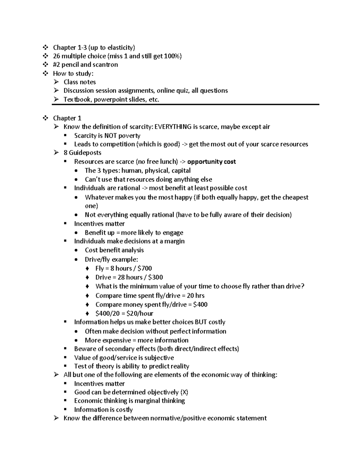 Econ 003 study guide - Professor: Joab Corey - v v v v Chapter 1-­‐3 ...