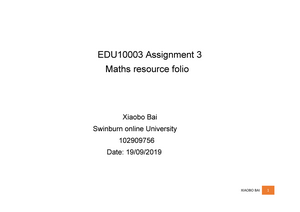 edu10003 world of maths assignment 3 presentation