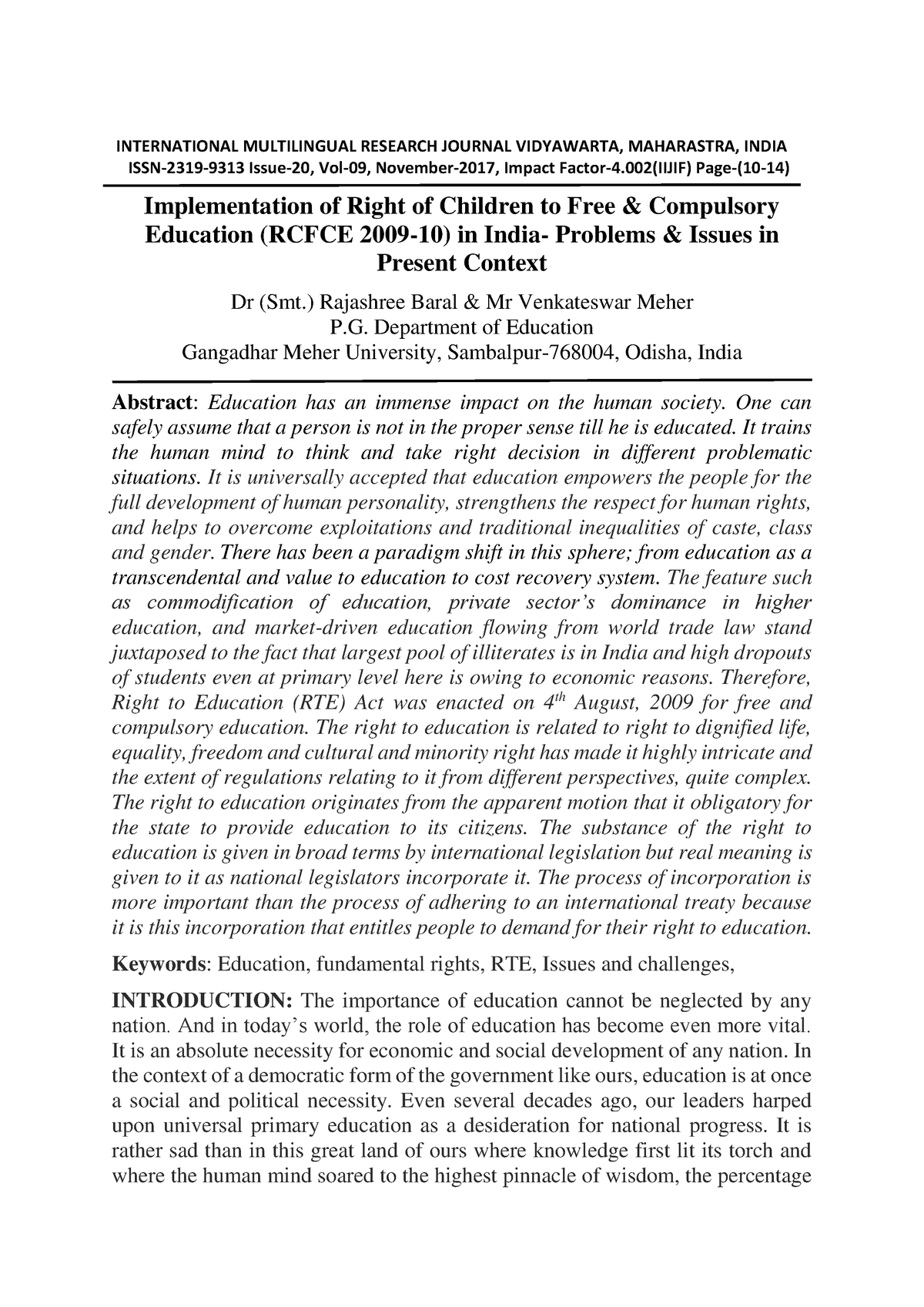 research paper compulsory education