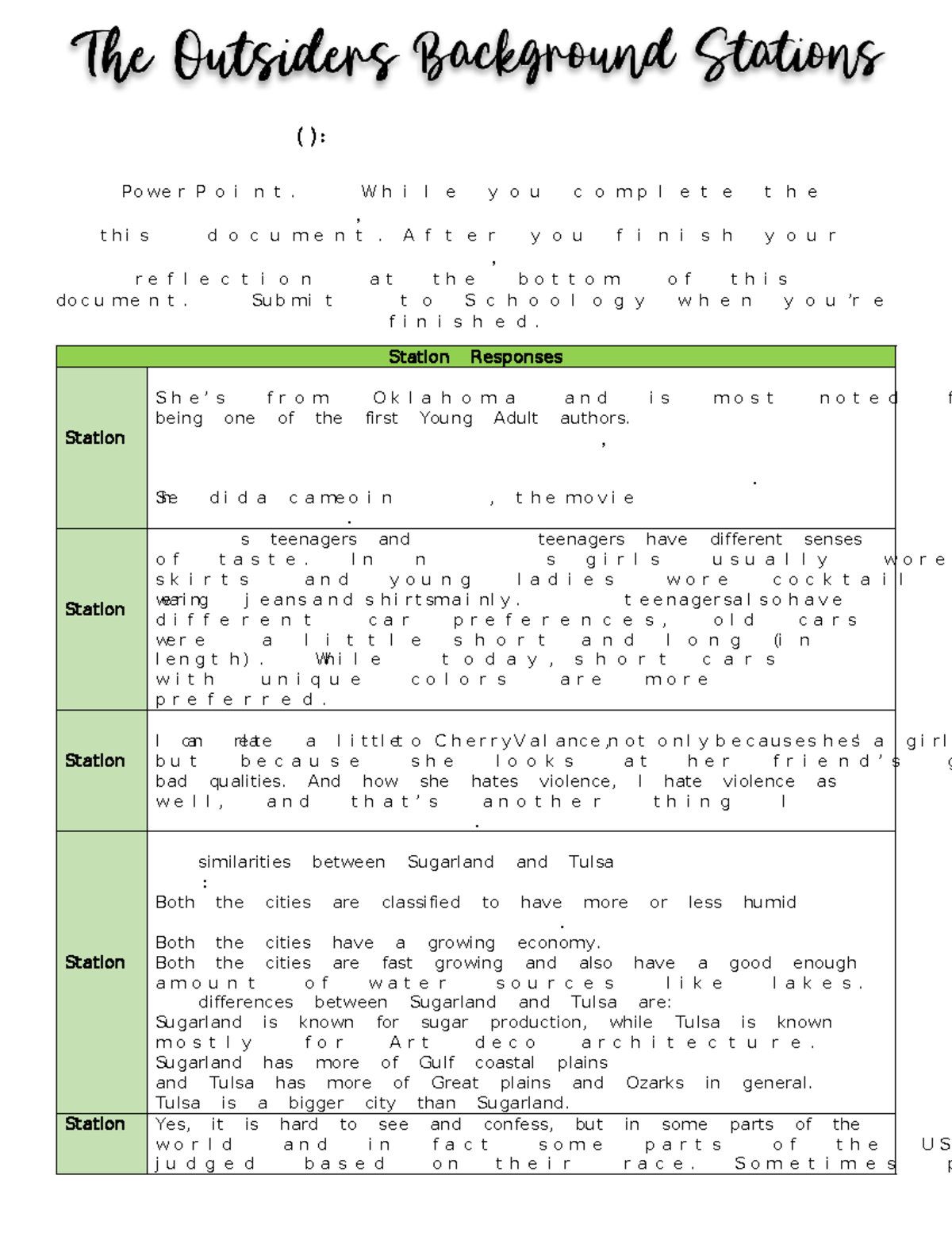 Outsiders+Station+Answer+Document+-+Save+in+One Drive - SSSSSSS SSSS ...
