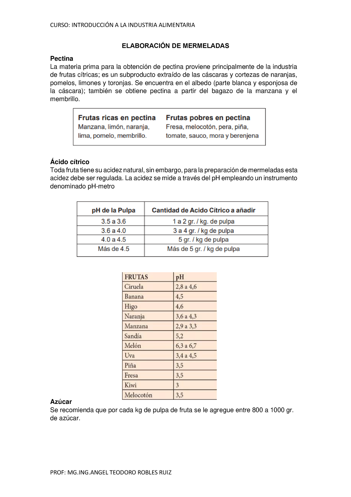 Elaboración DE Mermeladas Y Dulce DE Leche - ELABORACIÓN DE MERMELADAS ...