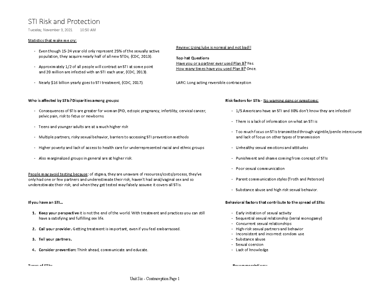 11-09-21 STI Risk and Protection - Statistics that make me cry: Even