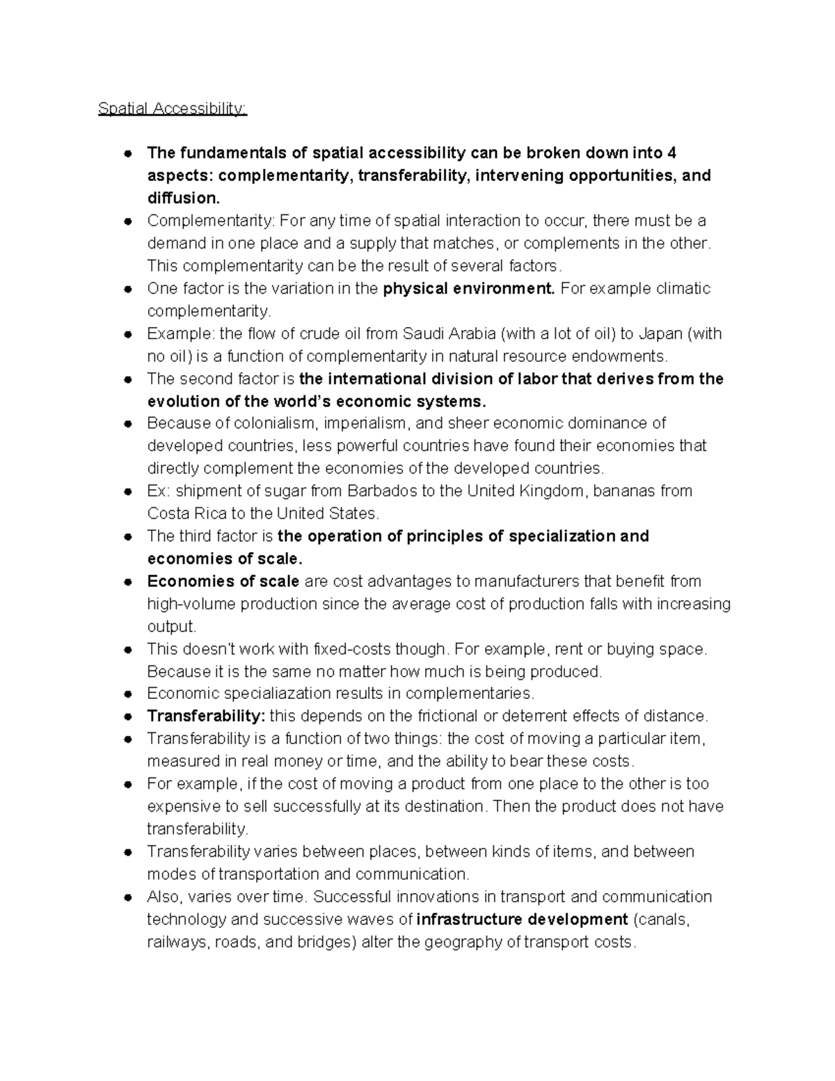 Chapter 1 Notes - Spatial accessibility, landscape, sense of place ...