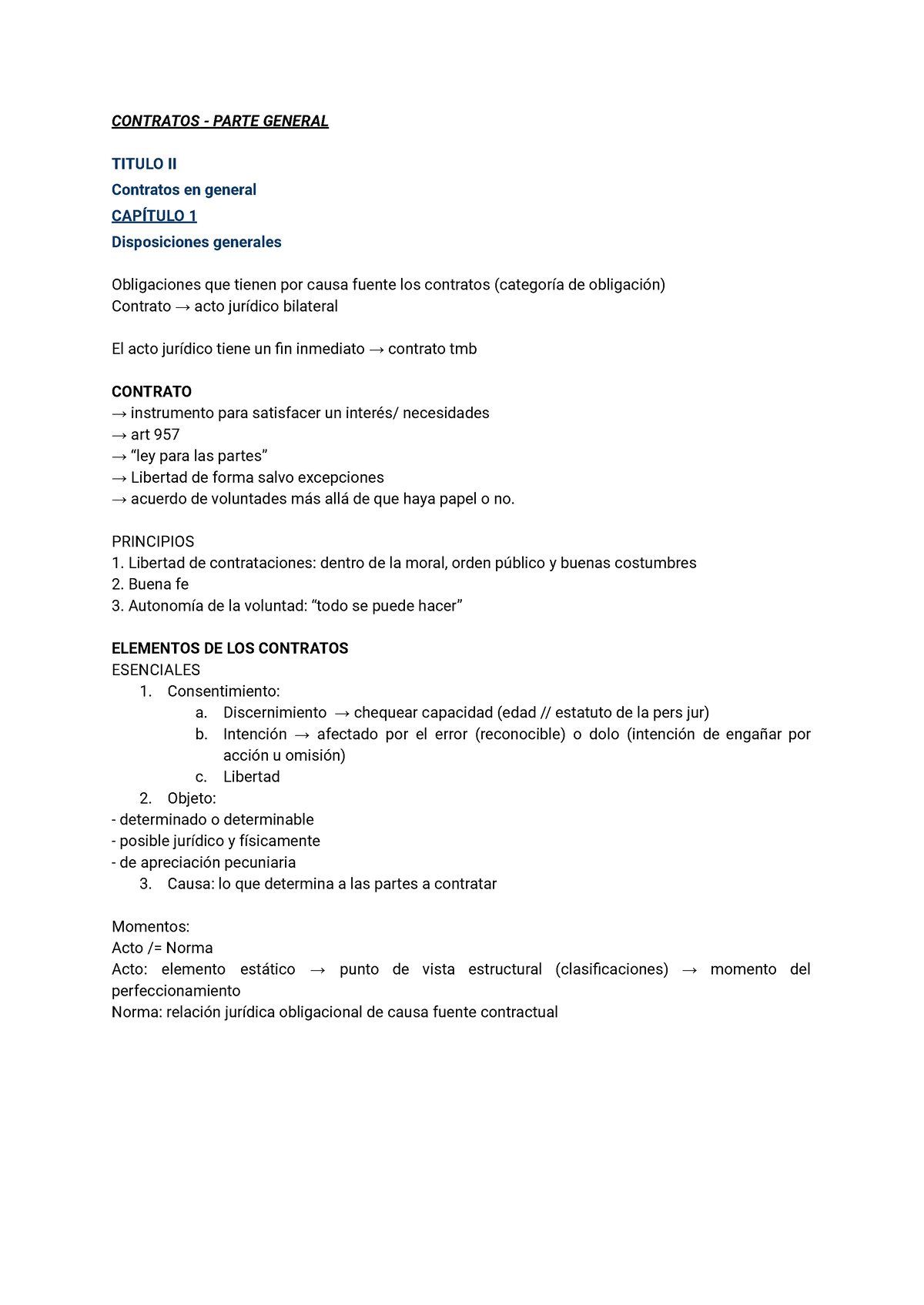 Contratos - Parte General - CONTRATOS - PARTE GENERAL TITULO II ...