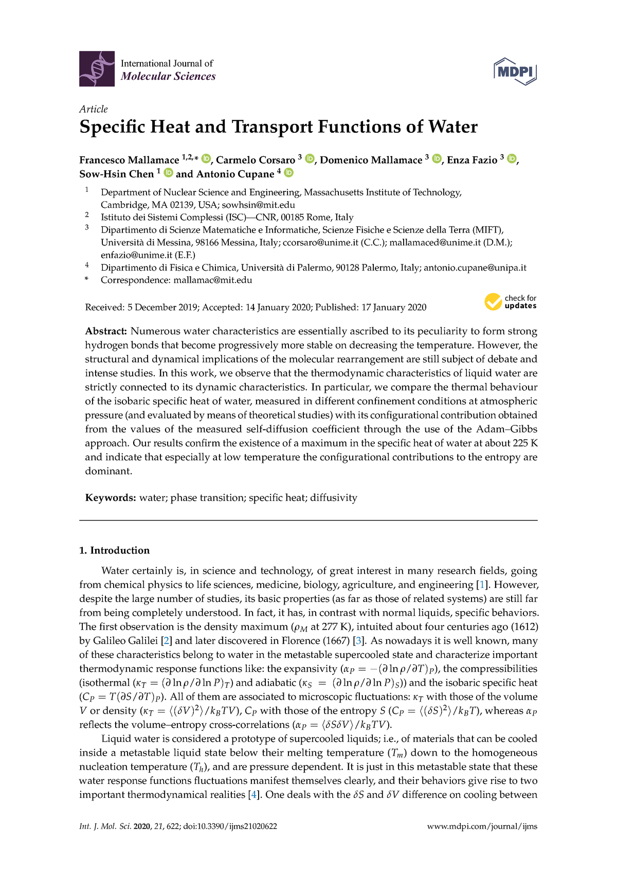 ijms-21-00622-v2-specific-heat-and-transport-functions-of-water