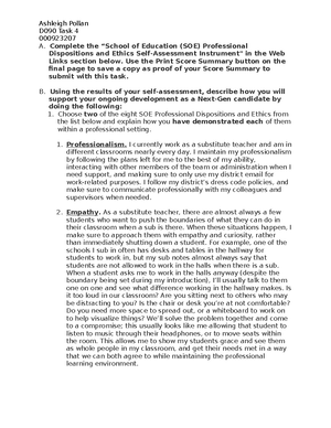 D090 Task 1 - D090 Task 1 - Ashleigh Pollan D090 Task 1 A. Identify ...