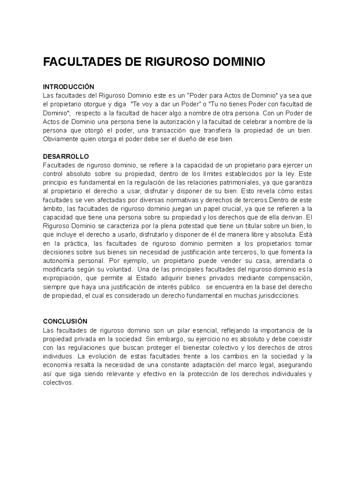 Facultades del riguroso dominio - Con un Poder de Actos de Dominio una ...