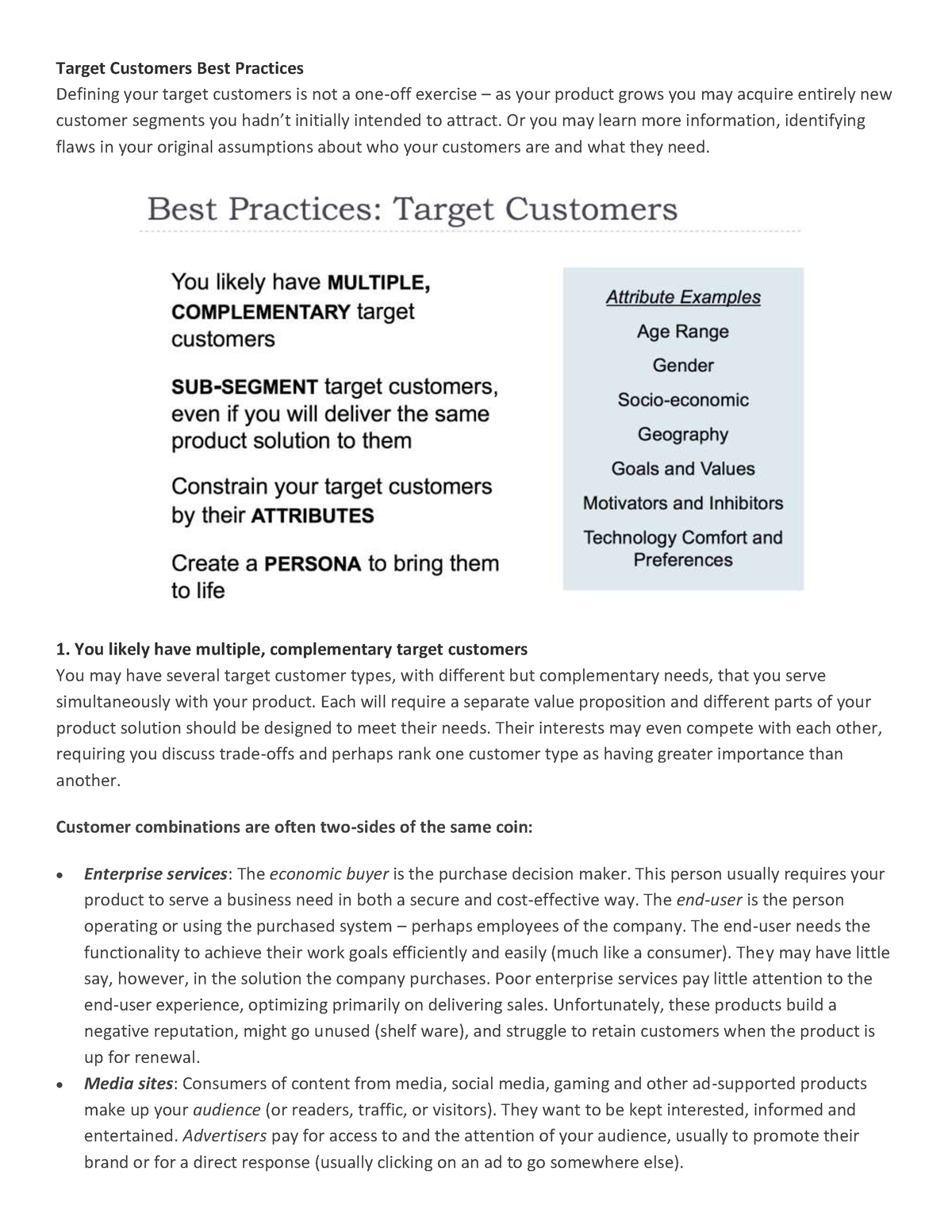 Target Customers Best Practices - Target Customers Best Practices ...