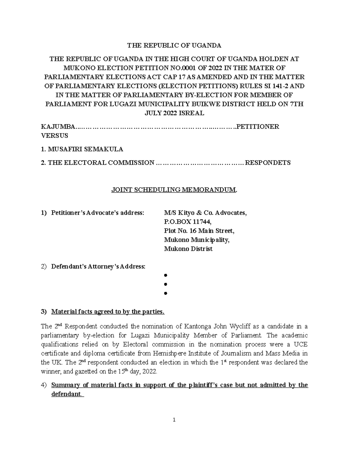 draft-joint-scheduling-memorandum-the-republic-of-uganda-the-republic