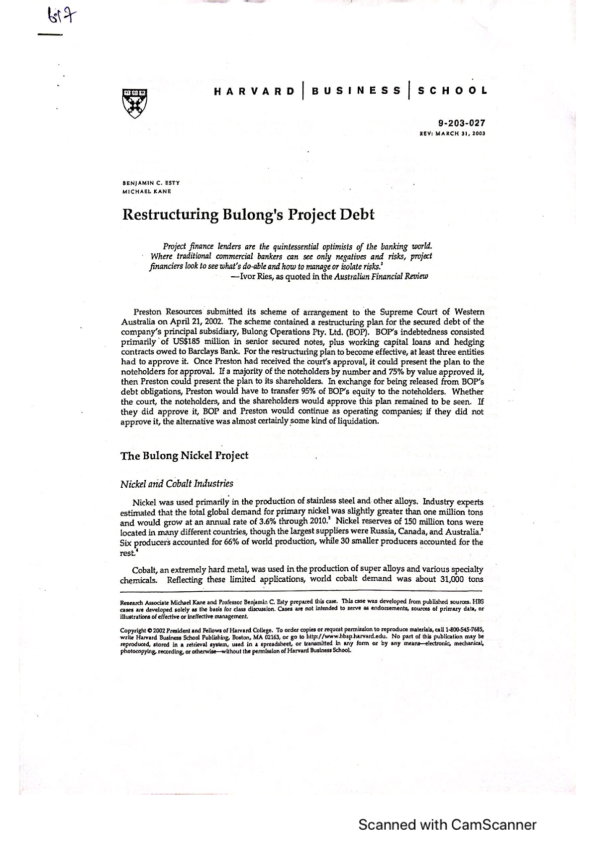 financial analysis case study interview