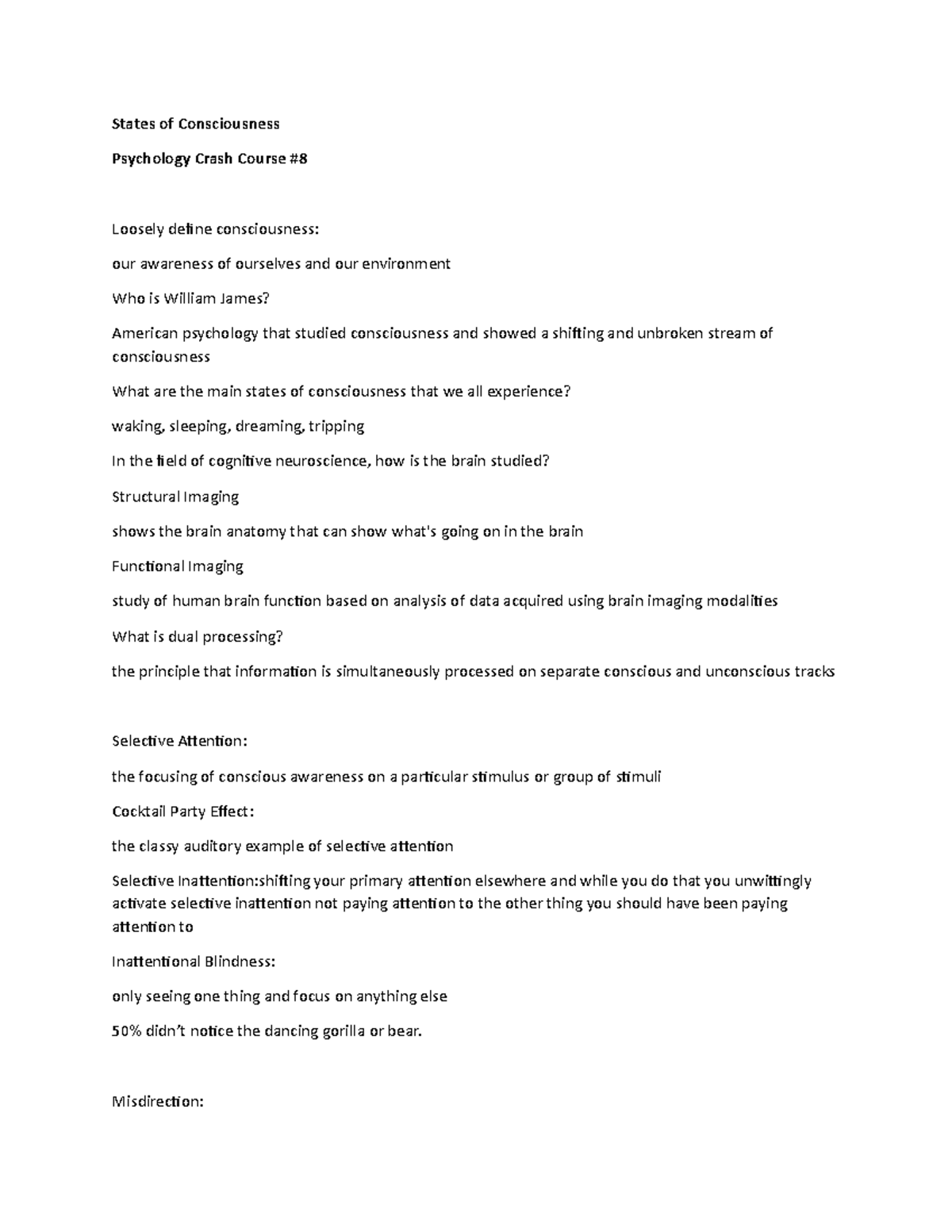 Crash course Sleep and Dreams States of Consciousness Psychology