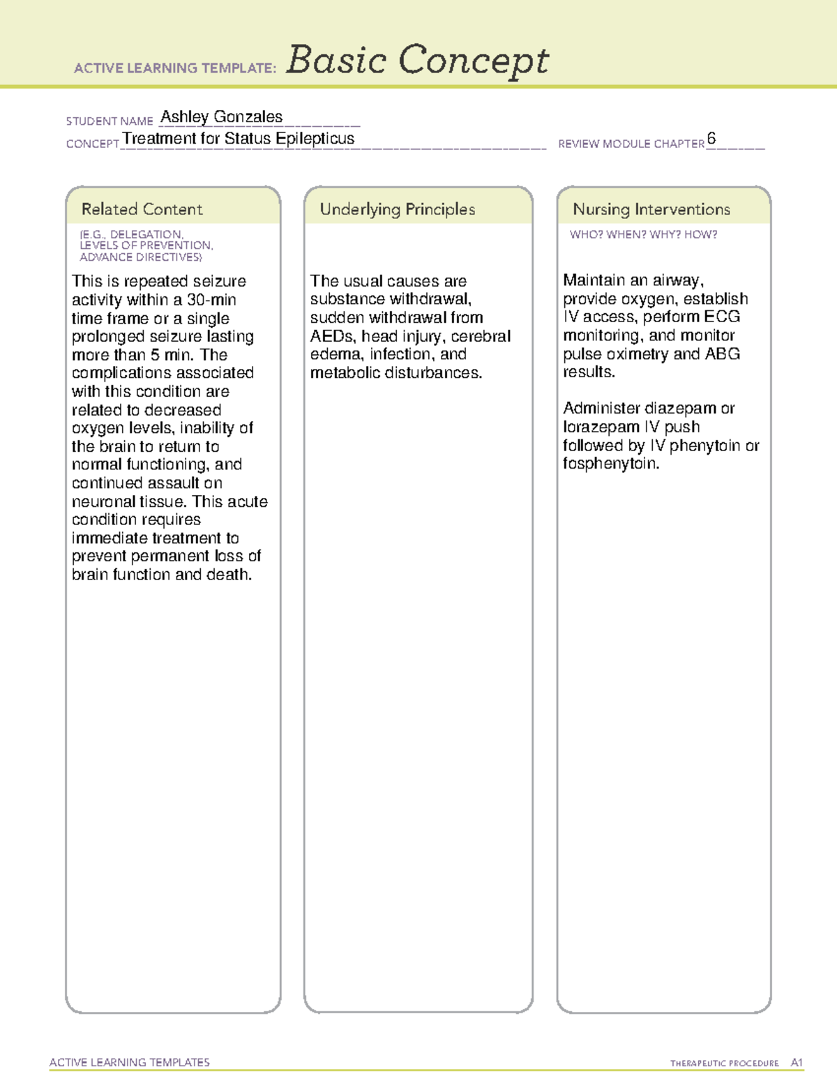 Basic Concept Status Epilepticus (pro Nursing) - Vnsg 1461 - Active 