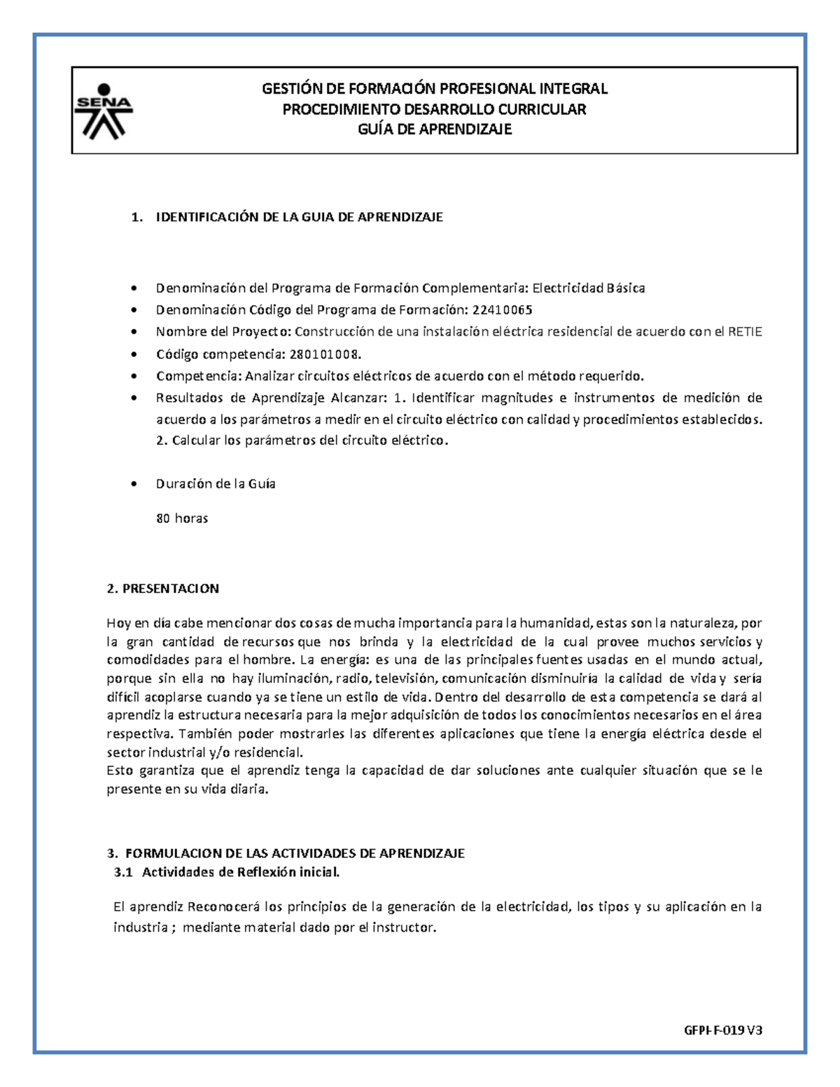 496146312 GFPI F 019 Formato Guia de Aprendizaje Electricidad Basica ...
